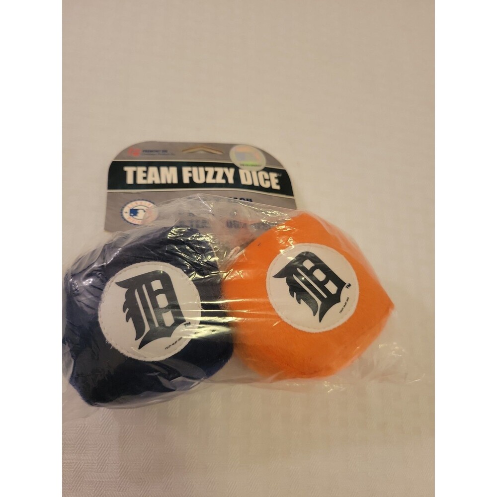 Detroit Tigers MLB Team Fuzzy Dice Set NEW Car Office Home Decoration